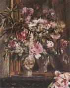 Pierre-Auguste Renoir Peonies,Lilacs ad Tulips oil painting reproduction